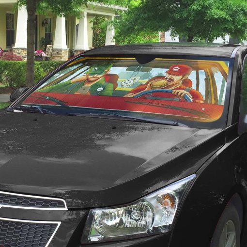 Gearhumans 3D Super Mario Bros In Grand Thief Custom Sunshade