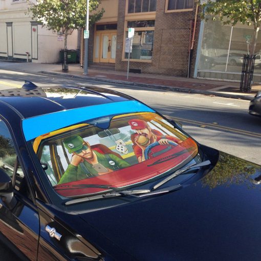Gearhumans 3D Super Mario Bros In Grand Thief Custom Sunshade