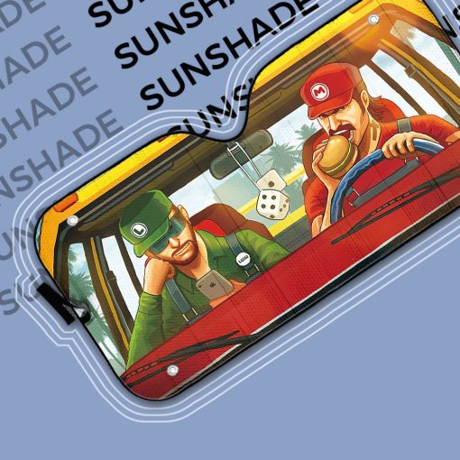 Gearhumans 3D Super Mario Bros In Grand Thief Custom Sunshade