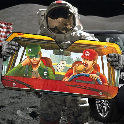 Gearhumans 3D Super Mario Bros In Grand Thief Custom Sunshade