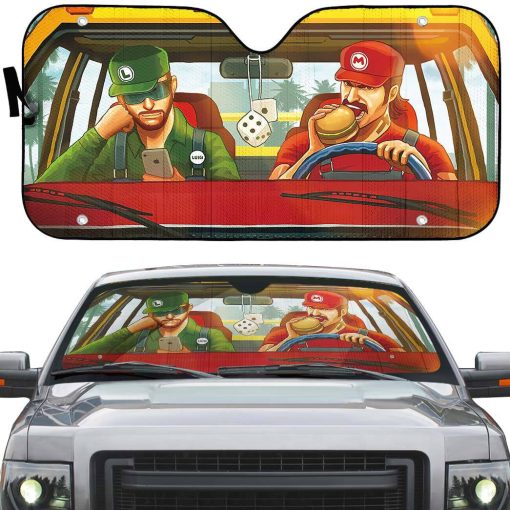 Gearhumans 3D Super Mario Bros In Grand Thief Custom Sunshade
