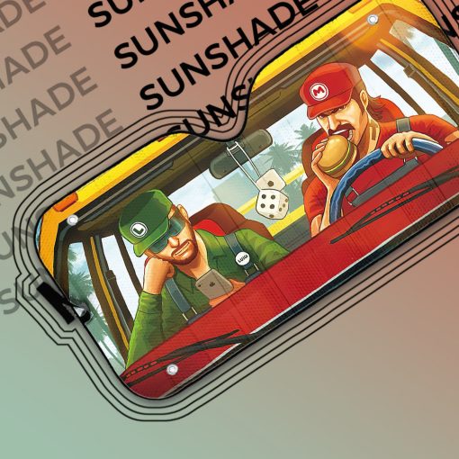 Gearhumans 3D Super Mario Bros In Grand Thief Custom Sunshade