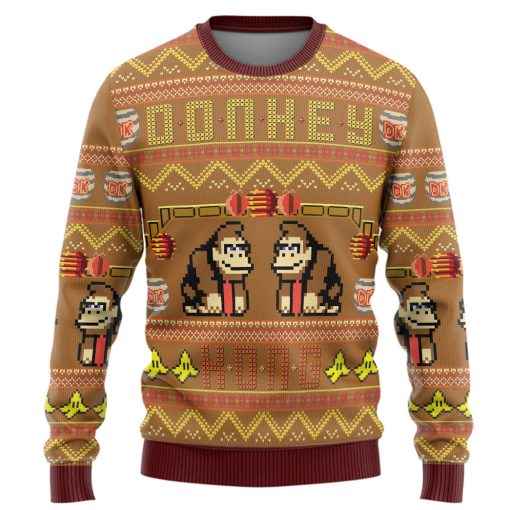 Gearhumans 3D Super Mario Donkey Kong Custom Ugly Sweater