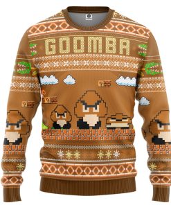Gearhumans 3D Super Mario Goomba Custom Ugly Long sleeve