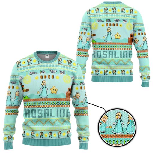 Gearhumans 3D Super Mario Rosalina Custom Ugly Long sleeve - Image 2