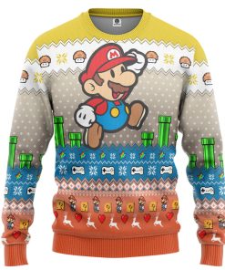 Gearhumans 3D Super Mario Custom Ugly Christmas Sweater