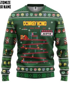 Gearhumans 3D Ugly Donkey Kong Christmas Custom Name Ugly Sweater