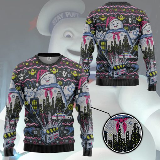 Gearhumans 3D There Is No Santa, Only Zuul Ugly Christmas Custom Ugly Long sleeve - Image 2