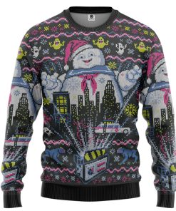 Gearhumans 3D There Is No Santa, Only Zuul Ugly Christmas Custom Ugly Long sleeve