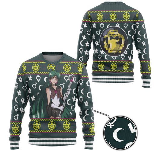 Gearhumans 3D Sailor Pluto Mercury Custom Ugly Christmas Long sleeve - Image 2