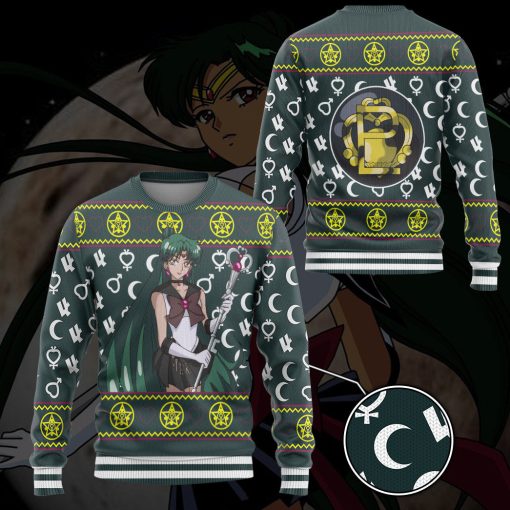 Gearhumans 3D Sailor Pluto Mercury Custom Ugly Christmas Long sleeve - Image 3