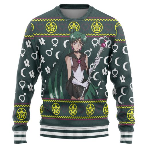 Gearhumans 3D Sailor Pluto Mercury Custom Ugly Christmas Long sleeve