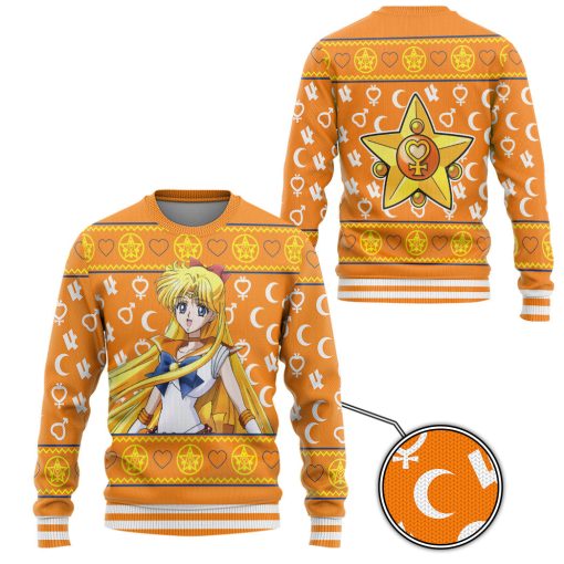 Gearhumans 3D Sailor Venus Mercury Custom Ugly Christmas Long sleeve