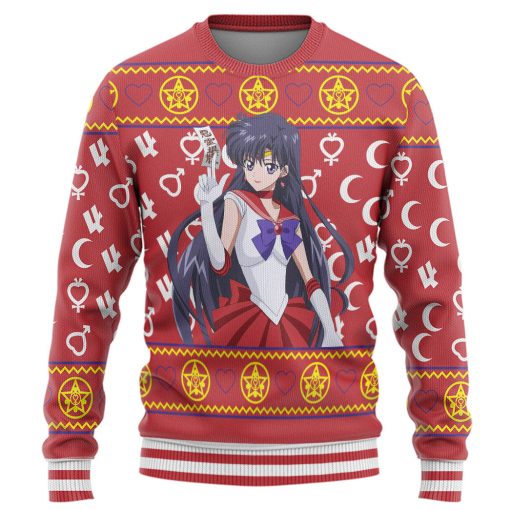 Gearhumans 3D Sailor Mars Mercury Custom Ugly Christmas Long sleeve