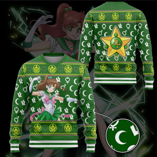 Gearhumans 3D Sailor Jupiter Mercury Custom Ugly Christmas Long sleeve