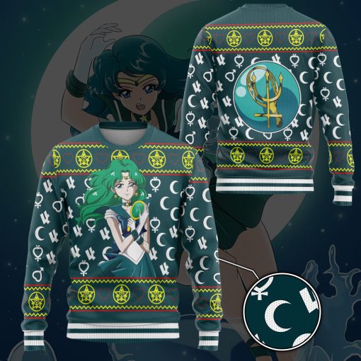 Gearhumans 3D Sailor Neptune Mercury Custom Ugly Christmas Long sleeve