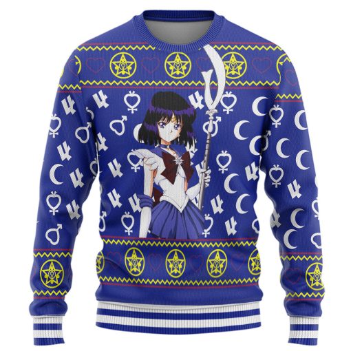 Gearhumans 3D Sailor Saturn Mercury Custom Ugly Christmas Long sleeve