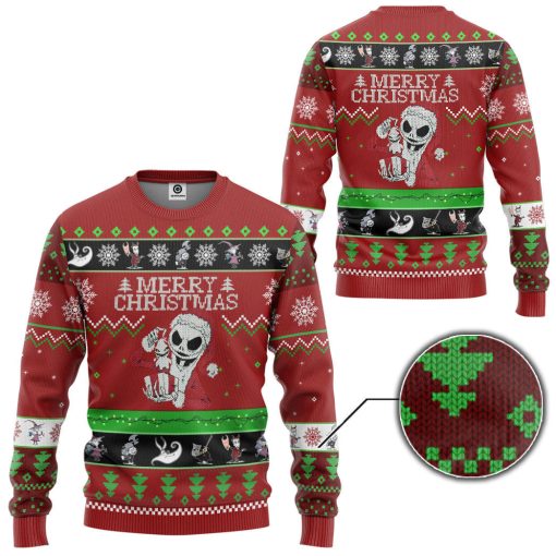Gearhumans 3D Nightmare Before Christmas Jack Skellington Custom Ugly Long sleeve - Image 2