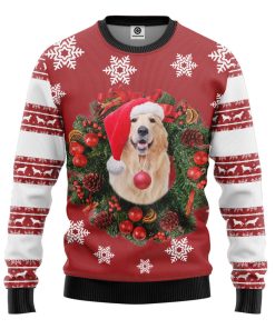 Gearhumans 3D Golden Retriever Dog Custom Ugly Christmas Long sleeve