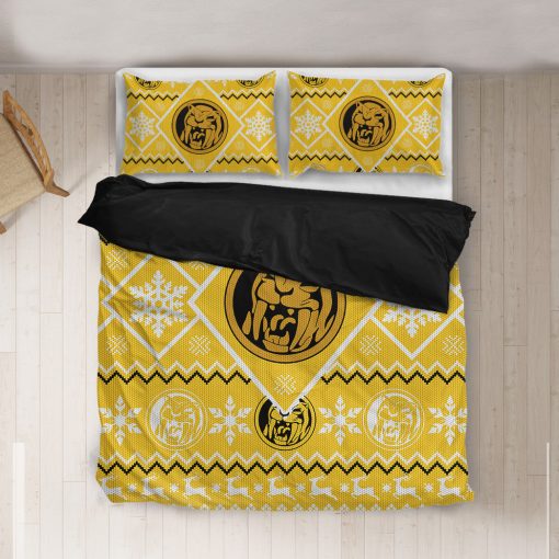 Gearhumans 3D Mighty Morphin Yellow Power Ranger Custom Bedding Set