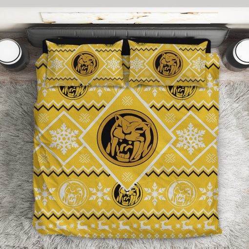 Gearhumans 3D Mighty Morphin Yellow Power Ranger Custom Bedding Set