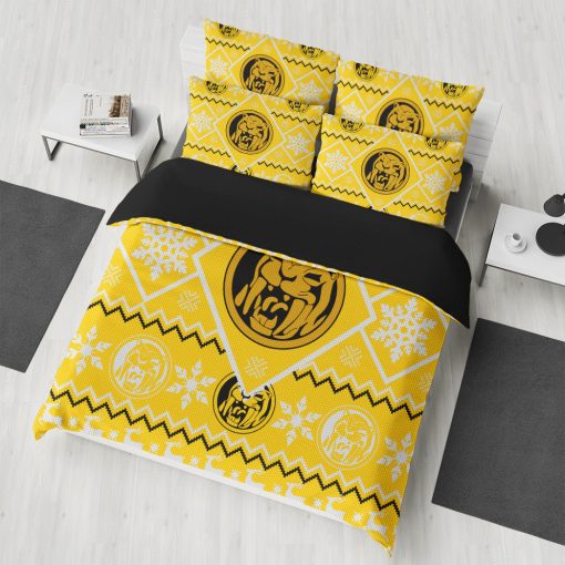 Gearhumans 3D Mighty Morphin Yellow Power Ranger Custom Bedding Set