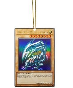 Gearhumans 3D Yu Gi Oh First Edition Blue Eyes White Dragon Custom Ornament