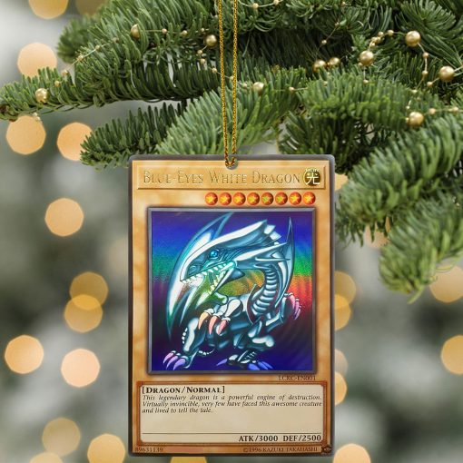 Gearhumans 3D Yu Gi Oh First Edition Blue Eyes White Dragon Custom Ornament