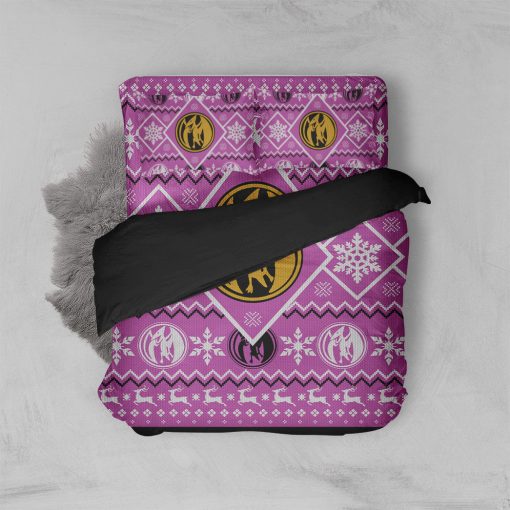 Gearhumans 3D Mighty Morphin Pink Power Ranger Custom Bedding Set