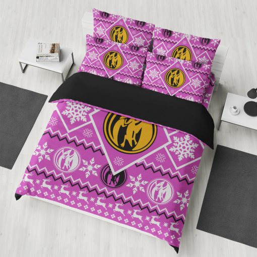 Gearhumans 3D Mighty Morphin Pink Power Ranger Custom Bedding Set