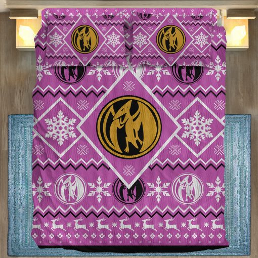 Gearhumans 3D Mighty Morphin Pink Power Ranger Custom Bedding Set