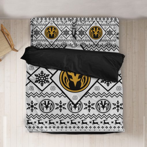 Gearhumans 3D Mighty Morphin White Power Ranger Custom Bedding Set - Image 3