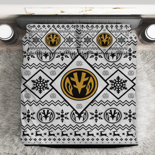 Gearhumans 3D Mighty Morphin White Power Ranger Custom Bedding Set