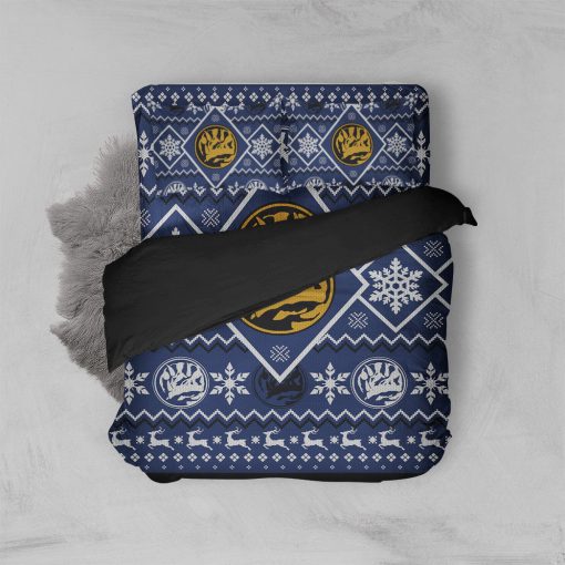 Gearhumans 3D Mighty Morphin Blue Power Ranger Custom Bedding Set