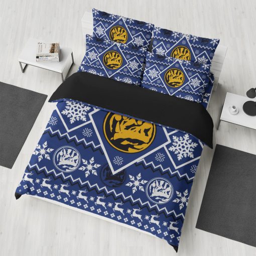 Gearhumans 3D Mighty Morphin Blue Power Ranger Custom Bedding Set