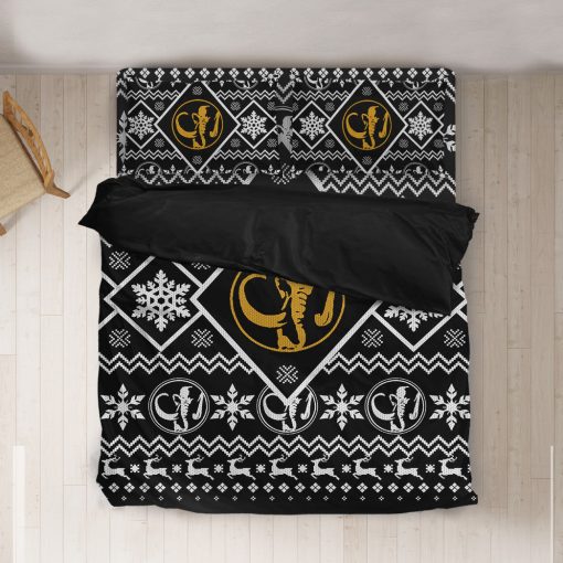 Gearhumans 3D Mighty Morphin Black Power Ranger Custom Bedding Set
