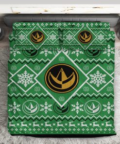 Gearhumans 3D Mighty Morphin Green Power Ranger Custom Bedding Set