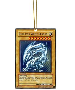Gearhumans 3D Yu Gi Oh First Edition Blue Eyes White Dragon Custom Ornament