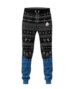 Gearhumans 3D S.T The Next Generation 1987 Blue Ugly Christmas Custom Sweatpants