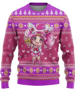 Gearhumans 3D Sailor Chibi Moon Custom Ugly Christmas Long sleeve