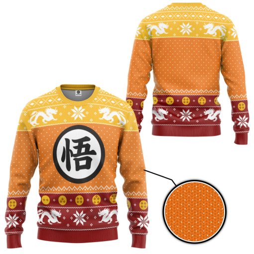 Gearhumans 3D Dragon Ball Z Goku Ugly Christmas Custom Ugly Long sleeve - Image 2