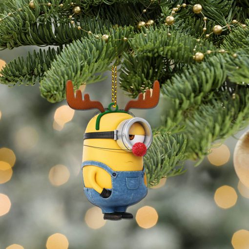 Gearhumans 3D Minion Christmas Custom Ornament