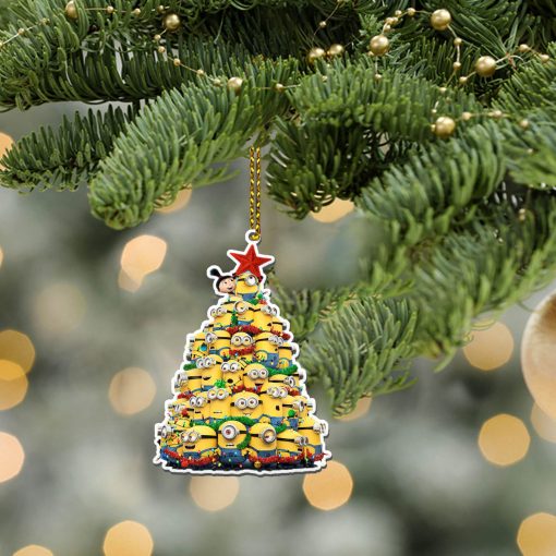 Gearhumans 3D Minion Christmas Tree Custom Ornament