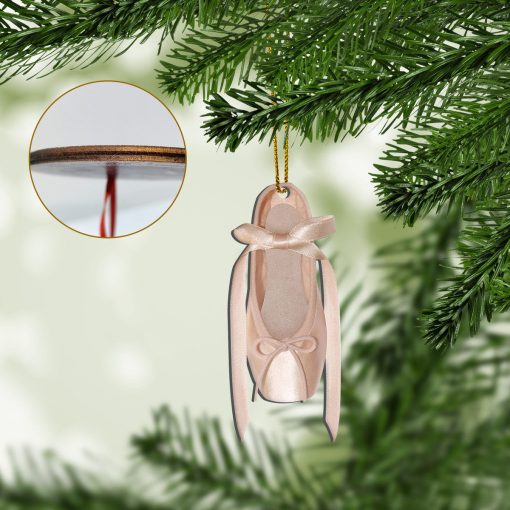 Gearhumans 3D Ballet Pink Slipper Custom Ornament 2 Gearhumans 3D Ballet Pink Slipper Custom Ornament - Image 2