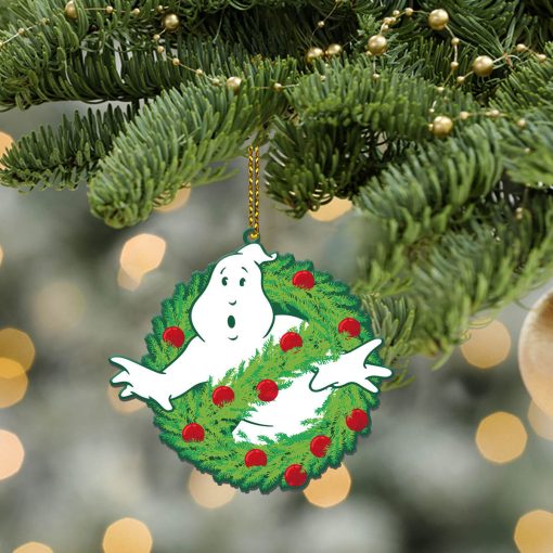 Gearhumans 3D Ghostbusters Wrealth Christmas Custom Ornament - Image 2