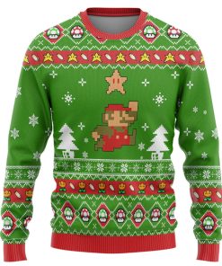 Gearhumans 3D Nintendo Super Mario Custom Ugly Christmas Long sleeve