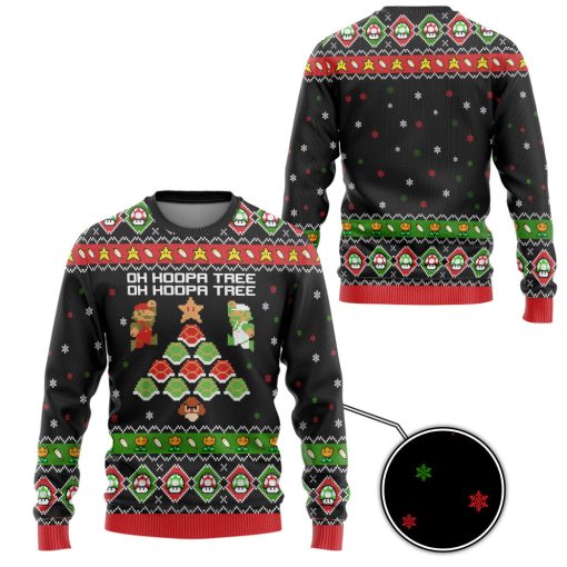 Gearhumans 3D Mario Koopa Tree Custom Ugly Christmas Long sleeve - Image 2