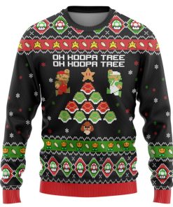 Gearhumans 3D Mario Koopa Tree Custom Ugly Christmas Long sleeve