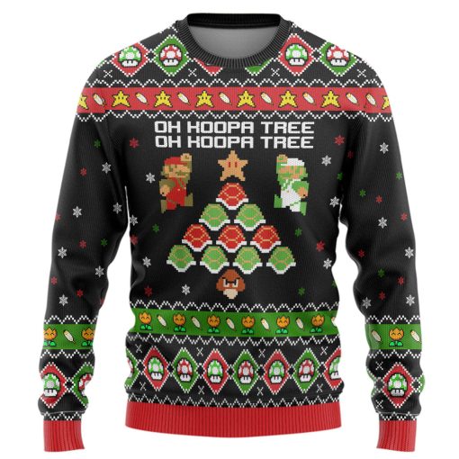 Gearhumans 3D Mario Koopa Tree Custom Ugly Christmas Long sleeve
