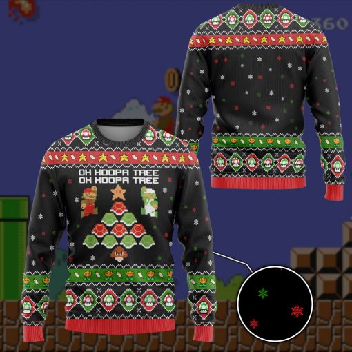 Gearhumans 3D Mario Koopa Tree Custom Ugly Christmas Long sleeve - Image 3